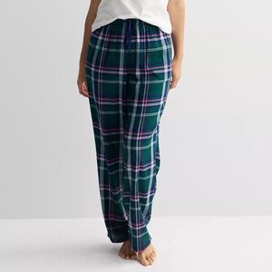 ❥𝖲𝖮𝖭𝖮𝖬𝖠: Women's Tall GFL® Cozy Flannel Pajama Pants - Green Retro Plaid
